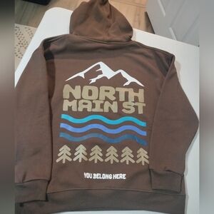 North Main Street Brown Hoodie Men's Size Medium